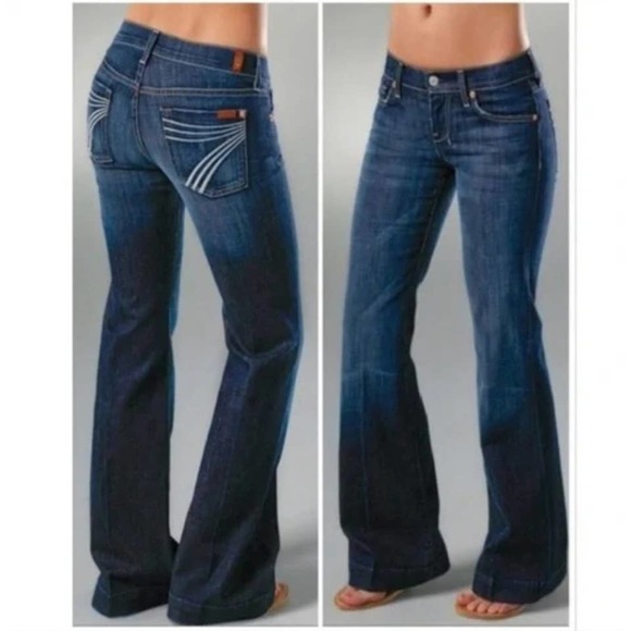 7 For All Mankind Denim - 7FAM 7 For All Mankind Dojo Jeans Style U115380S-380S Cut 715391 - Size 28 - GUC